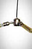 Simply Modern Bare Bulb Triple Light Polished Nickel Pendan /Chandelier - Junkyard Lighting