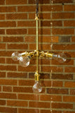 5 Light  All Brass Downtown Chandelier - Junkyard Lighting