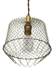 Vintage Industrial Wire Cage Farmhouse Pendant - Junkyard Lighting