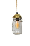Vintage Simply Modern Ideal Canning Mason Jar Pendant Light - Junkyard Lighting