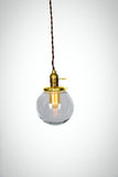 Simply Modern Vintage Style Small Glass Globe Pendant - Junkyard Lighting