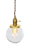 Simply Modern Vintage Style Small Glass Globe Pendant - Junkyard Lighting