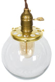 Simply Modern Vintage Style Small Glass Globe Pendant - Junkyard Lighting