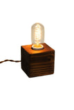 The Minimalist Edison Bare Bulb Edison Table Accent Lamp ( Dark Brown ) - Junkyard Lighting