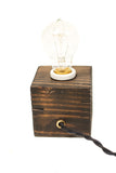 The Minimalist Edison Bare Bulb Edison Table Accent Lamp ( Ebony ) - Junkyard Lighting