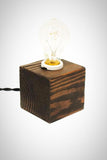 The Minimalist Edison Bare Bulb Edison Table Accent Lamp ( Ebony ) - Junkyard Lighting