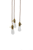 Simply Modern Minimalist Bare Bulb 3 Light Chandelier (Options ) - Junkyard Lighting