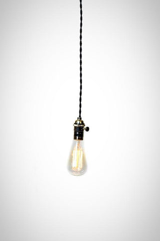 Simply Modern Bare Bulb Polished Nickel Socket Pendant Light - Junkyard Lighting