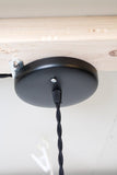 Simply Modern Bare Bulb Socket Mini Black Crystal Shade Shabby Chic Pendant - Junkyard Lighting