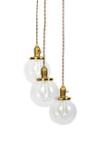 Simply Modern 3 Globe Vintage Light Chandelier - Customize - Junkyard Lighting