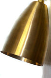 Mid Century Modern Cone Shade Pendant Light / Pol. Nickel or Brass - Junkyard Lighting