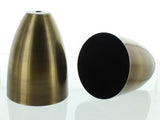 Mid Century Modern Cone Shade Pendant Light / Pol. Nickel or Brass - Junkyard Lighting