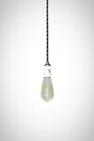 Simply Modern bare bulb 1900's antique socket Pendant light in White - Junkyard Lighting