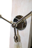 Modern Minimalist bare bulb edison 3 way offset arm Sconce / Flush Mount - Junkyard Lighting