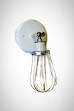 Simple Modern Industrial Caged adjustable porcelain socket wall sconce - Junkyard Lighting