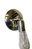 Pol. Nickel Simply Modern Bare Bulb Swivel Wall Sconce - Industrial Modern - Junkyard Lighting
