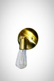 Simply Modern Edison Bare Bulb Swivel Sconce in Raw Brass - Junkyard Lighting