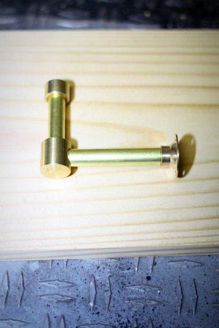 All Brass Modern Vintage 90 degree Hook - Junkyard Lighting