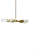 5 Arm Simply Modern Vintage All Brass Sun Burst Chandelier - Junkyard Lighting
