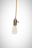 Vintage Industrial - Economy Silver Minimalist Bare Bulb Pendant Light - Junkyard Lighting