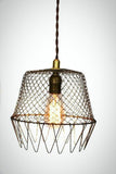 Vintage Industrial Wire Cage Farmhouse Pendant - Junkyard Lighting
