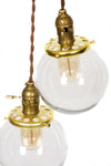 Simply Modern Vintage Style Double Globe Chandelier / Pendant Light (options) - Junkyard Lighting