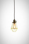 Vintage Industrial Cage Light - Economy Minimalist Bare Bulb Pendant Light - Junkyard Lighting