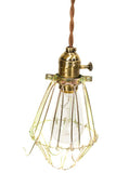 Vintage Industrial Cage Light - Economy Minimalist Bare Bulb Pendant Light - Junkyard Lighting