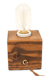 The Minimalist Edison Bare Bulb Edison Table Accent Lamp ( Dark Brown ) - Junkyard Lighting