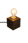 The Minimalist Edison Bare Bulb Edison Table Accent Lamp ( Ebony ) - Junkyard Lighting