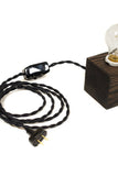 The Minimalist Edison Bare Bulb Edison Table Accent Lamp ( Ebony ) - Junkyard Lighting