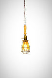 Vintage Farmhouse Wood Handle Caged Trouble Light Pendant ( Natural ) - Junkyard Lighting