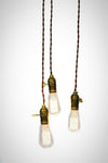 Simply Modern Minimalist Bare Bulb 3 Light Chandelier (Options ) - Junkyard Lighting