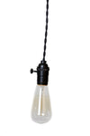 Simply Modern Bare Bulb Black Socket Pendant Light - Junkyard Lighting
