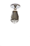 Minimalist Polished Nickel Cage Fixture light - Flush Mount / Sconce - Junkyard Lighting