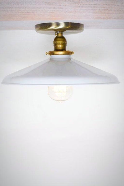 Mini Vintage Industrial high quality Porcelain Enamel Dome Shade Light Fixture Flush mount