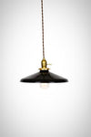 Industrial Black 12" Porcelain Enamel Shade Edison Pendant Light (options) - Junkyard Lighting