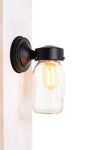 Mason Jar Edison Wall Sconce Light Fixture - Junkyard Lighting