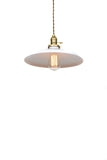 Industrial Gloss White 12" Porcelain Enamel Shade Edison Pendant Light (options) - Junkyard Lighting