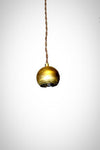 Mini Raw Brass Ball Shade Vintage Modern Pendant Light - Junkyard Lighting