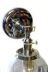 Vintage Modern Adjustable Glass Globe Polished Nickel Edison Wall Sconce - Junkyard Lighting