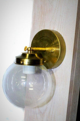 Minimalist Vintage Modern Glass Globe Adjustable Wall Sconce (options) - Junkyard Lighting