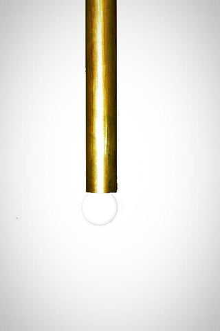 Modern Cylinder Pendant - Raw Brass Minimalist Ceiling Light - Mid Century Modern - Junkyard Lighting