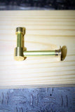 All Brass Modern Vintage 90 degree Hook - Junkyard Lighting